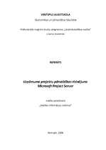 Research Papers 'Uzņēmuma projektu pārvaldības risinājums Microsoft Project Server', 1.
