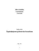 Essays 'Ārpakalpojumu grāmatvežu licencēšana', 1.