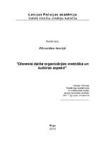 Research Papers 'Dienesta darba organizācijas metodika un kultūras aspekti', 1.