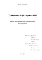 Research Papers 'Telekomunikāciju tirgus un vide', 1.