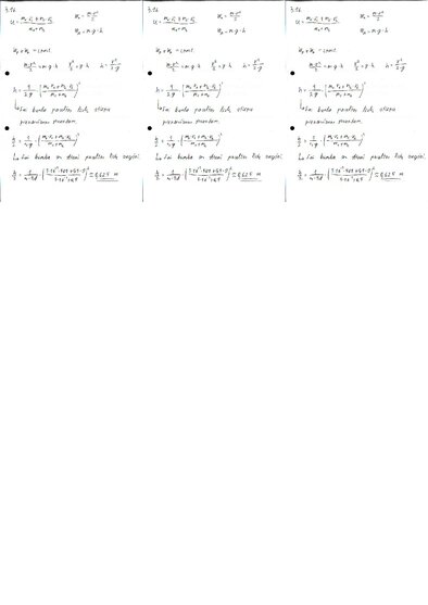 Summaries, Notes 'Fizikas uzdevumu risinājumu apkopojums. Impulsa un enerģijas nezūdamības likumi.', 19.