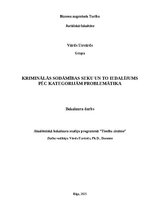 Term Papers 'Kriminālās sodāmības seku un to iedalījums  pēc kategorijām problemātika', 1.