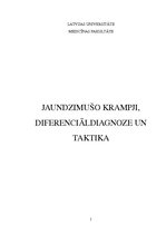 Research Papers 'Jaundzimušo krampji, diferenciāldiagnoze un taktika', 1.