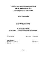 Research Papers 'SAP R/3 sistēma', 1.