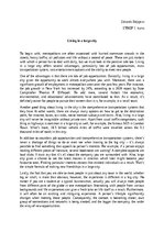 Essays 'Living in a large city', 1.