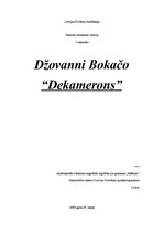 Research Papers 'Džovanni Bokačo "Dekamerons"', 1.