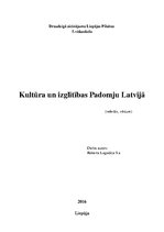 Research Papers 'Kultūra un izglītība Padomju Latvijā', 1.