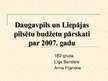 Presentations 'Daugavpils un Liepājas pilsētu budžetu pārskatu salīdzinājums', 1.