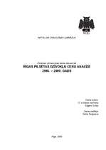 Research Papers 'Rīgas pilsētas dzīvokļu cenu analīze (2006.-2009.g.)', 1.