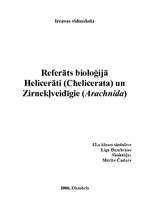 Research Papers 'Helicerāti (Chelicerata) un zirnekļveidīgie (Arachnida)', 1.