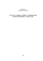 Research Papers 'Latvijas valdības esošie un perspektīvie pasākumi eksporta atbalstam', 1.