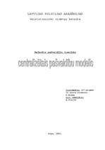 Research Papers 'Centralizētais pašvaldību modelis', 1.