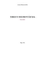 Research Papers 'Tirgus segmentācija', 1.