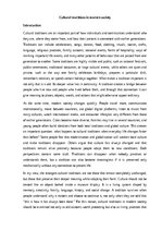 Essays 'Cultural traditions in modern society', 1.