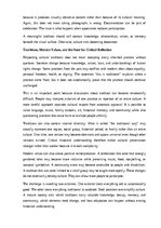 Essays 'Cultural traditions in modern society', 6.
