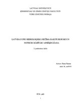 Research Papers 'Latvijas upju hidroloģiskā režīma raksturojums un noteces rādītāju aprēķināšana', 1.