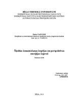 Term Papers 'Šķeldas izmantošanas iespējas un perspektīvas enerģijas ieguvei', 1.