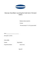 Research Papers 'Situācijas "Alpen Bank: Launching the Credit Card in Romania" analīze', 1.