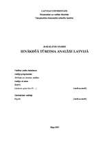 Research Papers 'Ienākošā tūrisma analīze Latvijā', 1.