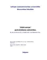 Research Papers 'Apdrošināšanas sabiedrība "ERGO Latvija" ', 1.