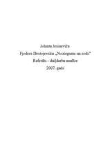 Research Papers 'Fjodors Dostojevskis "Noziegums un sods"', 1.