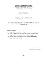 Summaries, Notes 'Latvijas Republikas ārpolitiskā darbība līdz Otrajam pasaules karam', 1.