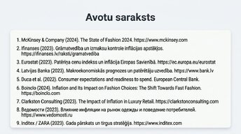 Presentations 'Ātrā mode un patērētāju uzvedība inflācijas apstākļos', 14.