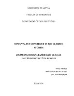 Research Papers 'News values construed in BBC climate stories', 1.