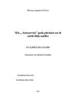 Term Papers 'SIA "Autoserviss" gada pārskats un tā sastāvdaļu analīze', 1.