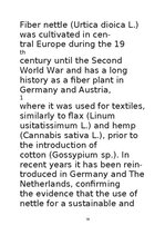 Research Papers 'Lielās nātres (Urtica dioica L.) šķiedru pielietojums tautas medicīnā un tekstil', 10.