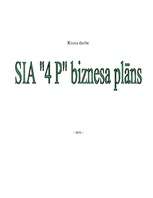 Research Papers 'Kursa darbs "SIA 4P biznesa plāns"', 1.