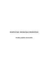 Research Papers 'Iedzīvotāju migrācijas problēmas', 1.
