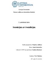 Research Papers 'Inovācijas un investīcijas - praktiskais darbs jaunajā ekonomikā', 1.
