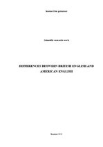 Research Papers 'Differences between British English and American English', 1.