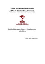 Research Papers 'Psiholoģiskās sagatavošanas 16-18-gadus veciem futbolistiem', 1.