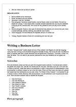 Summaries, Notes 'Business Letter', 8.