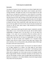 Essays 'Public transport and sustainable cities', 1.