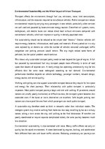 Essays 'Public transport and sustainable cities', 3.
