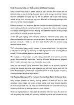 Essays 'Public transport and sustainable cities', 6.