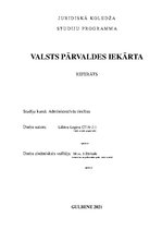 Research Papers 'Administratīvās tiesības', 1.