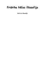 Research Papers 'Fridriha Nīčes filosofija', 1.