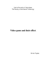 Summaries, Notes 'Video Games and Their Effect', 1.