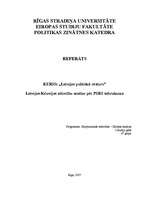 Research Papers 'Latvijas - Krievijas attiecību analīze pēc PSRS sabrukuma', 1.