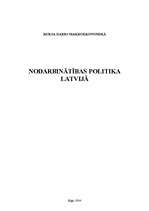 Research Papers 'Nodarbinātības politika Latvijā', 1.