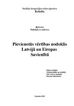 Research Papers 'Pievienotās vērtības nodoklis Latvijā un Eiropas Savienībā', 1.