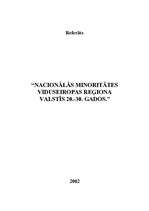 Research Papers 'Nacionālās minoritātes Viduseiropas reģiona valstīs 20.-30.gados', 1.