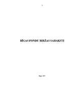 Research Papers 'Rīgas Fondu biržas vērtspapīru saraksti', 1.