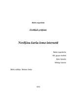 Research Papers 'Norēķinu karšu loma internetā', 1.