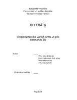 Research Papers 'Vieglā rūpniecība Latvijā pirms un pēc iestāšanās Eiropas Savienībā', 1.