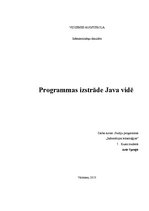 Summaries, Notes 'Programmas izstrāde Java vidē', 1.